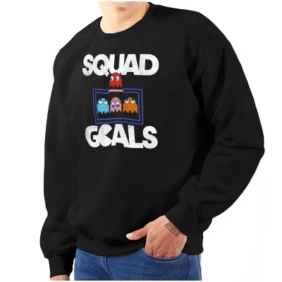 Толстовка PACMAN Ghosts Squad Goals BFF Besties для мужчин или женщин с лицензией черного цвета