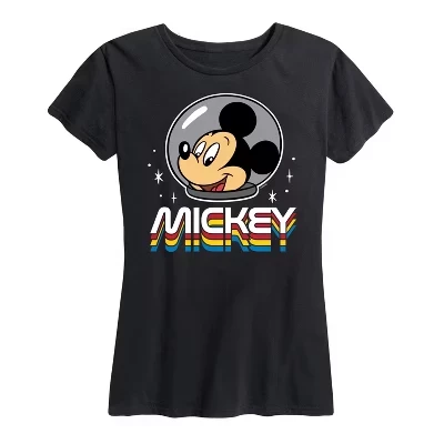 Женская футболка Disney Mickey с принтом, черная