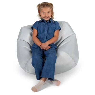 Классическое кресло-мешок Bean Bag, прочная смесь полиэстера и нейлона, детское серое