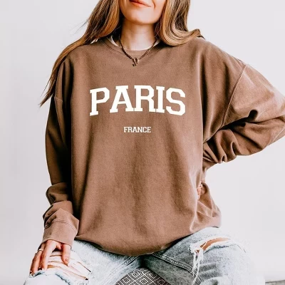 Женский свитшот Simply Sage Market Paris, кофейный
