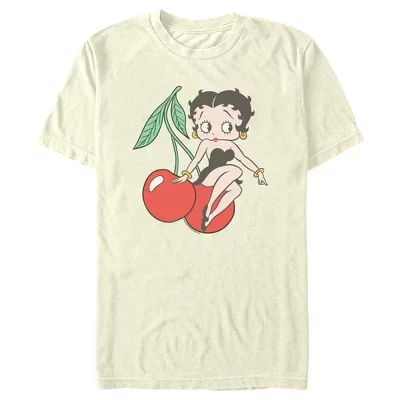Мужская футболка Cherries Betty Distressed светло-голубого цвета