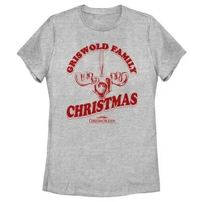Женская футболка Athletic Heather для рождественских каникул от Griswold Family Moose