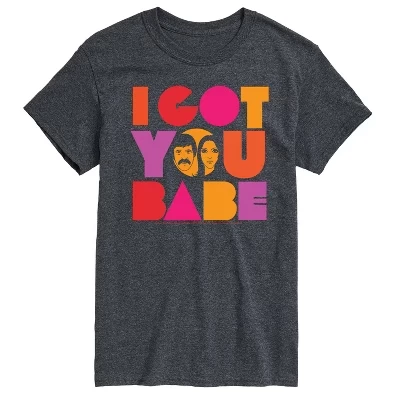 Мужская футболка с коротким рукавом I Got You Babe с графическим рисунком heather charcoal