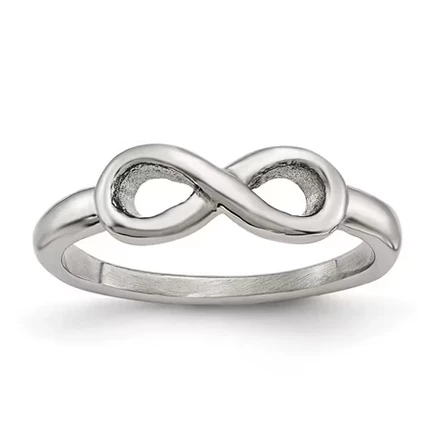 Кольцо Black Bow Jewelry, бесконечность, сталь, 5 мм