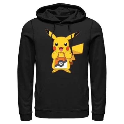 Мужская толстовка с капюшоном Pikachu Pull Over на Хэллоуин черный