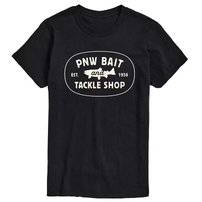 Мужская футболка с коротким рукавом и графическим рисунком Pnw Bait And Tackle, черная