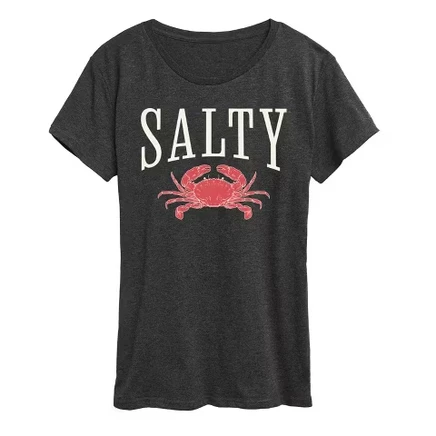 Женская футболка Instant Message Salty Crab, антрацитовая