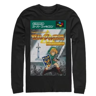 Мужской лонгслив Nintendo Legend of Zelda, черный