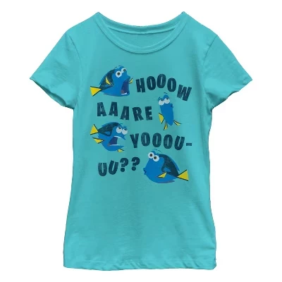 Футболка Girl's Whale How Are You синего цвета