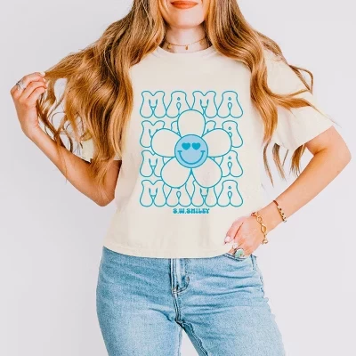 Укороченный топ в клетку с цветочным рисунком S.W.Smiley Mama