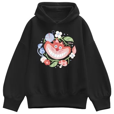 Женское худи Alice in Wonderland Cheshire Cat, черное