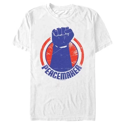 Мужская футболка DC Comics Peacemaker Fist, белая