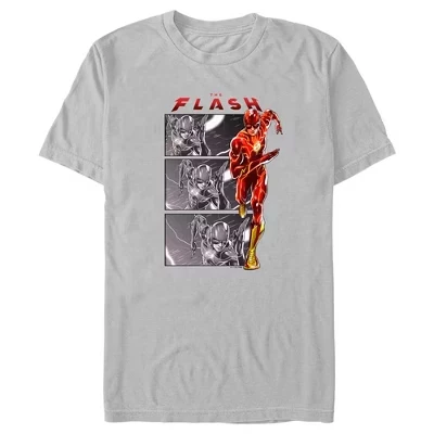 Мужская футболка с панелями из комиксов The Flash Speedster серебристого цвета