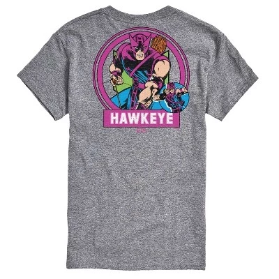 Мужская футболка с коротким рукавом Athletic heather с логотипом Hawkeye Circle и графическим рисунком