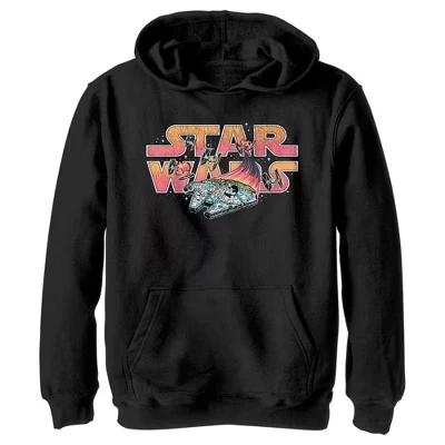 Boy's : A New Hope В погоне за соколом Натягивает толстовку с капюшоном черного цвета.