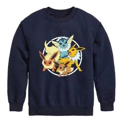 Толстовка для мальчиков Pokemon Eevee Group, синяя