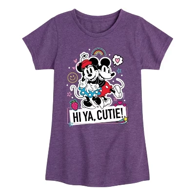 Футболка для девочек Disney Mickey Minnie, фиолетовая