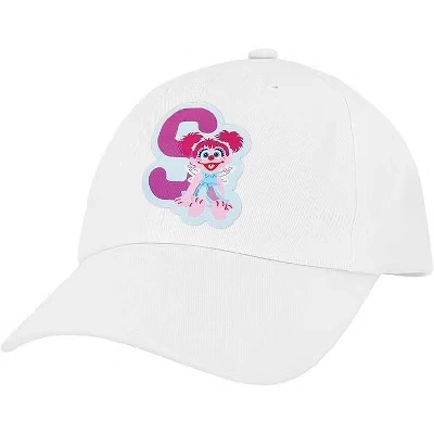Бейсболка для малышей Abby Kids с инициалами (от А до Я), бейсболка для маленьких мальчиков, Молодежная бейсболка для девочек, Милая бейсболка для малышей белого цвета