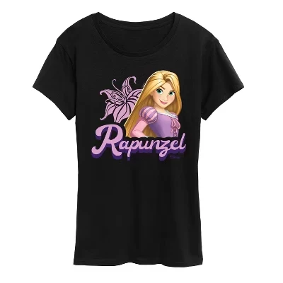 Женская футболка с коротким рукавом Rapunzel Headshot, черная