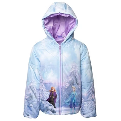 Куртка-пуховик для девочек Disney Frozen, синяя