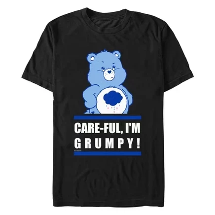 Men's  Care-Ful, I'm Grumpy! T-Shirt 4xlt / black