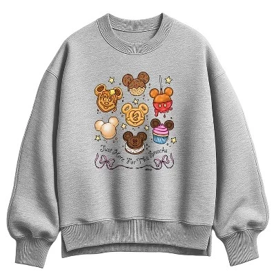 Женский оверсайз-свитшот Disney Foods, серый меланж