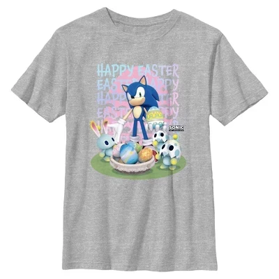 Футболка для мальчиков Sonic Easter Chao, серая