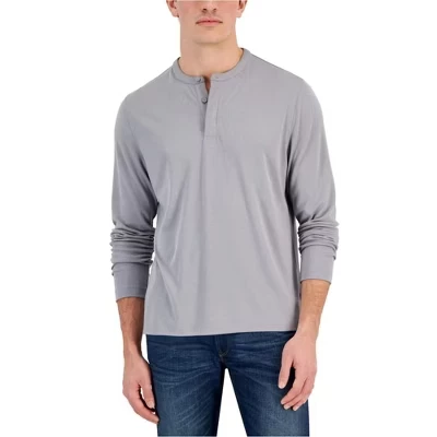 Мужская рубашка Henley на однотонных пуговицах спереди