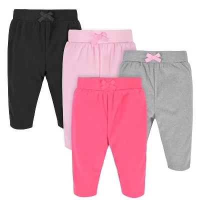 Флисовые брюки для девочек Gerber, 4 пары, розовые
