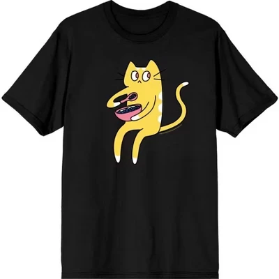 Мужская футболка Bioworld Derpy Kitty Cat, черная