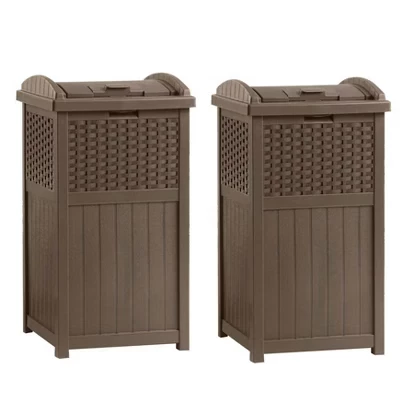 Уличный мусорный контейнер Suncast GHW1732 125 л, коричневый
