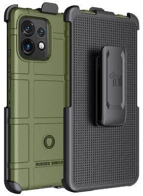 Комбинированный чехол-кобура Special Ops с зажимом для ремня Motorola Edge Plus (2023) оливкового цвета