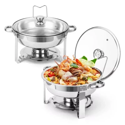 Набор мармитов CuisinSmart 2 шт, круглый, сталь, серебристый