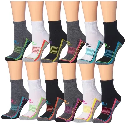 Женские носки Tipi Toe, 12 пар, спортивные, разноцветные