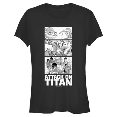 Женская футболка Attack on Titan «Энни и Райнер», черная
