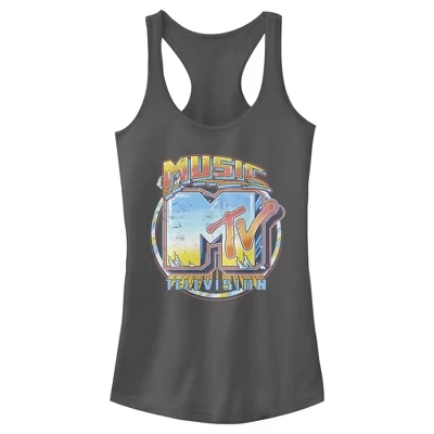 Женская майка MTV Old School Logo, угольно-серая