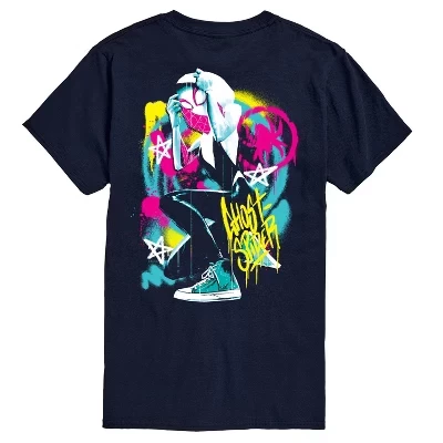 Men's -  - Ghost Spider Spray Paint Short Sleeve Graphic T-Shirt blue