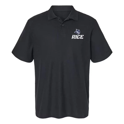 Мужская поло NCAA с логотипом Rice University, черная
