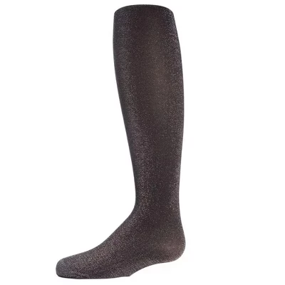 Колготки Memoi Girls' Shining Star Shimmer, черные