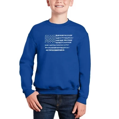 Флаг славы Аллилуйя - Boy's Word Art Толстовка с круглым вырезом royal