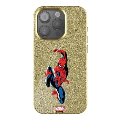 Золотой чехол для мобильного телефона Marvel Spider-Man со значком и побрякушками для Apple iPhone spider-man