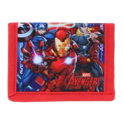 Детский кошелек Marvel Avengers Dooms Day с застежкой на крючок и петлю, черный