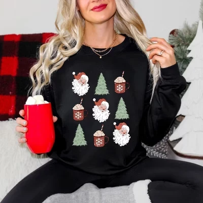 Свитшот с коллажем из дерева и кружки 
