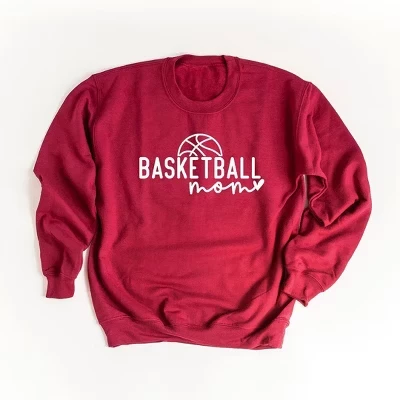 Женский свитшот Simply Sage Market «Basketball Mom», кардинал