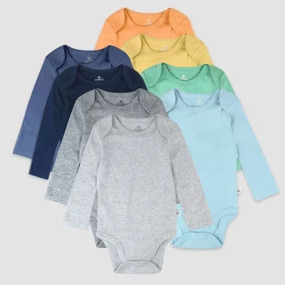 Боди для мальчиков Honest Baby, 8 шт., синие/оранжевые