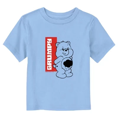 Футболка с надписью Grumpy Bear светло-голубая