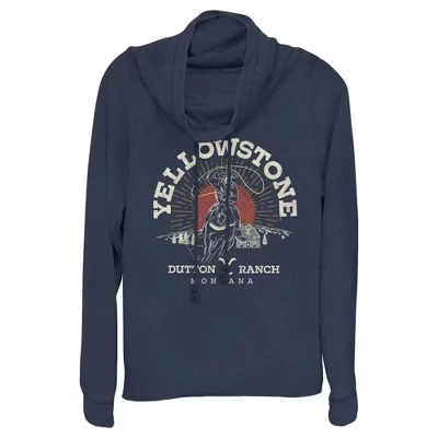 Женский свитшот Yellowstone John Dutton Ranch, темно-синий