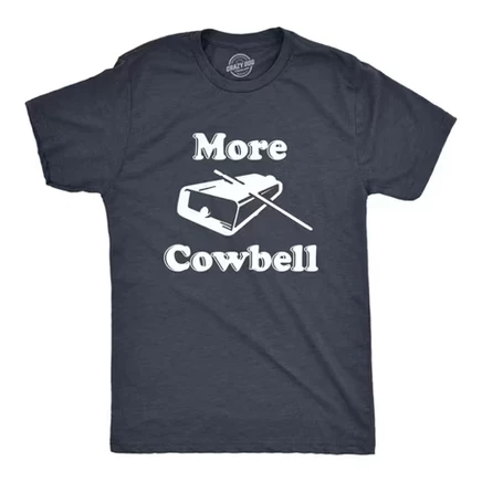Мужская футболка Crazy Dog T-Shirts More Cowbell, тёмно‑синий меланж