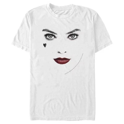 Мужская футболка Harley Quinn с изображением хищных птиц крупным планом, белая