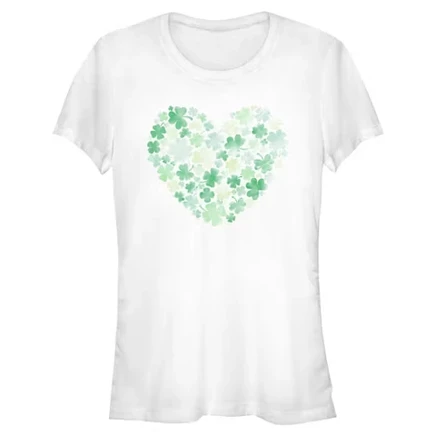 Футболка с логотипом Juniors Womens Lost Gods Heart Shamrocks белая